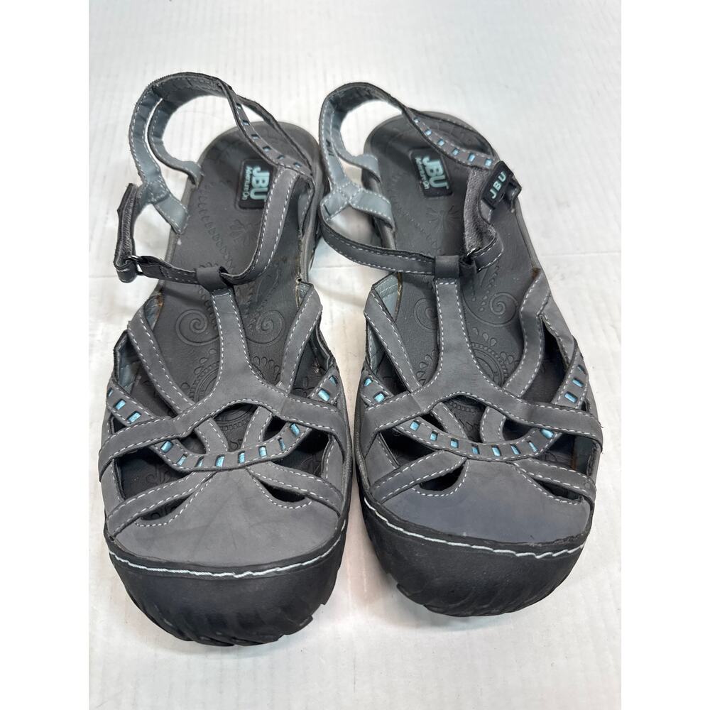 JBU By Jambu‎ Current Adventure Sandals Flats Shoes Gray Vegan Size 10